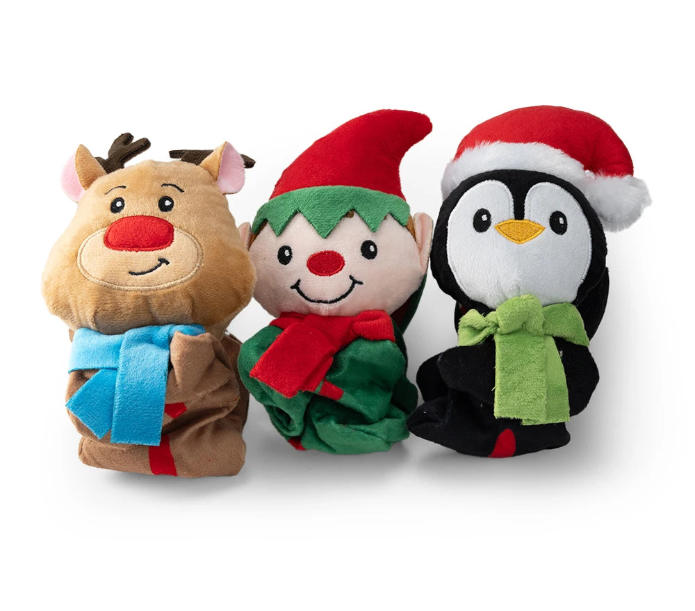 Buddy Style™ Christmas Squeaky Plush Rope Toy