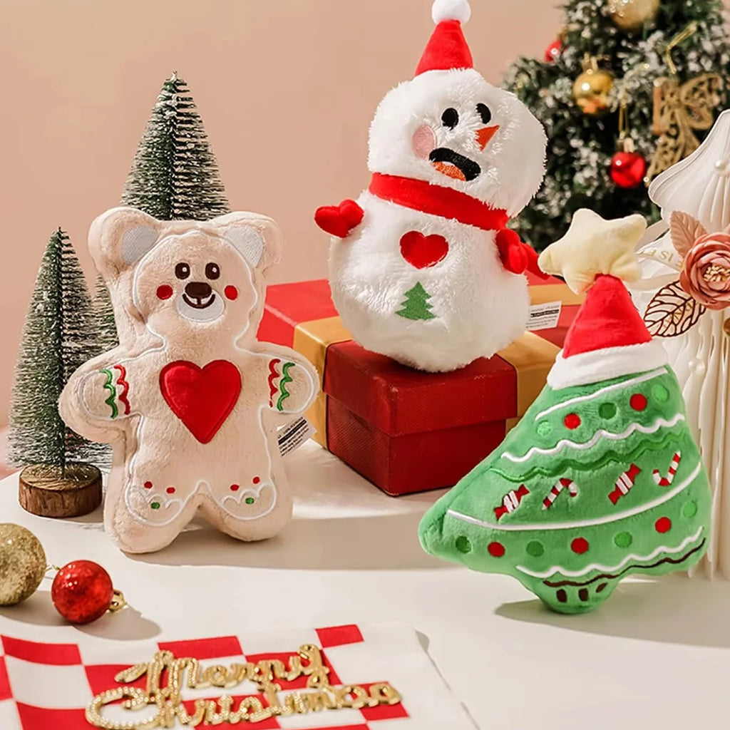 Buddy Style™ Christmas Squeaky Plush Dog Toy