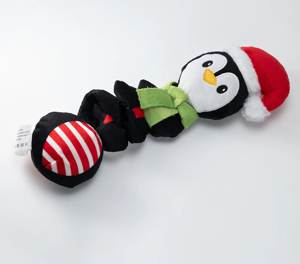 Buddy Style™ Christmas Squeaky Plush Rope Toy
